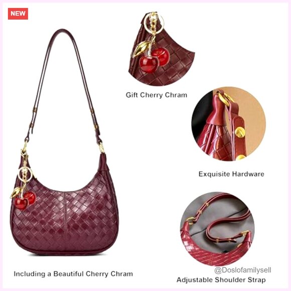 PU Leather Hobo Bag, Adjustable Strap, Mini Crossbody Purse